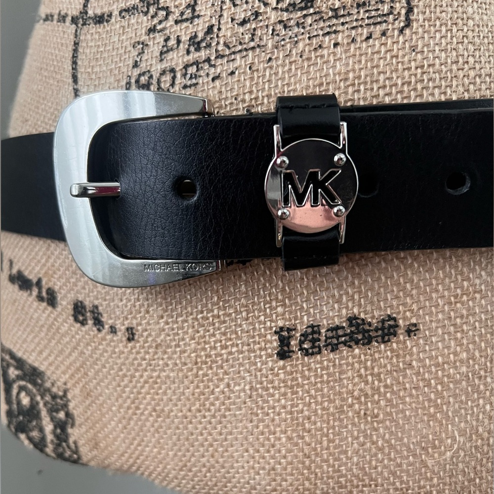 Michael Kors Black Logo Belt